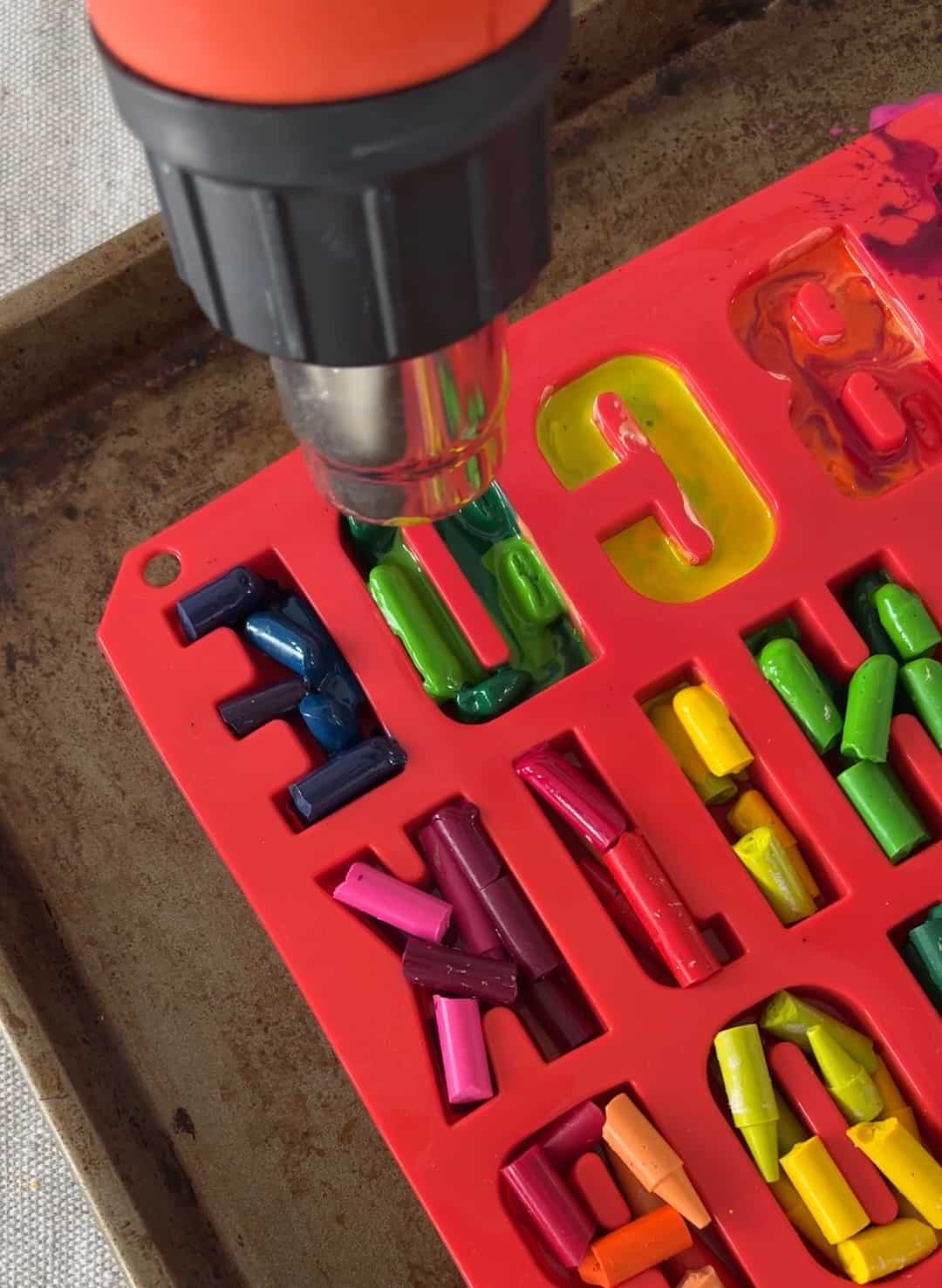 DIY Melted Crayon Alphabet Letters