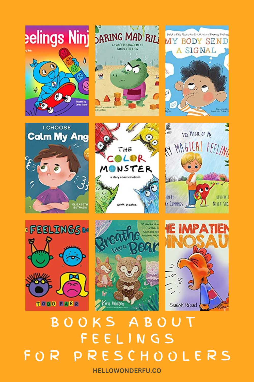 preschool books about feelings