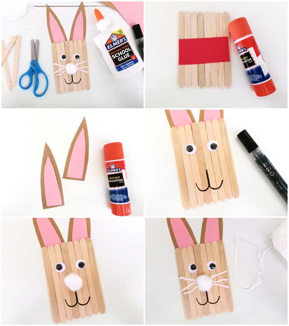 Easter Bunny Popsicle Stick Crafts
