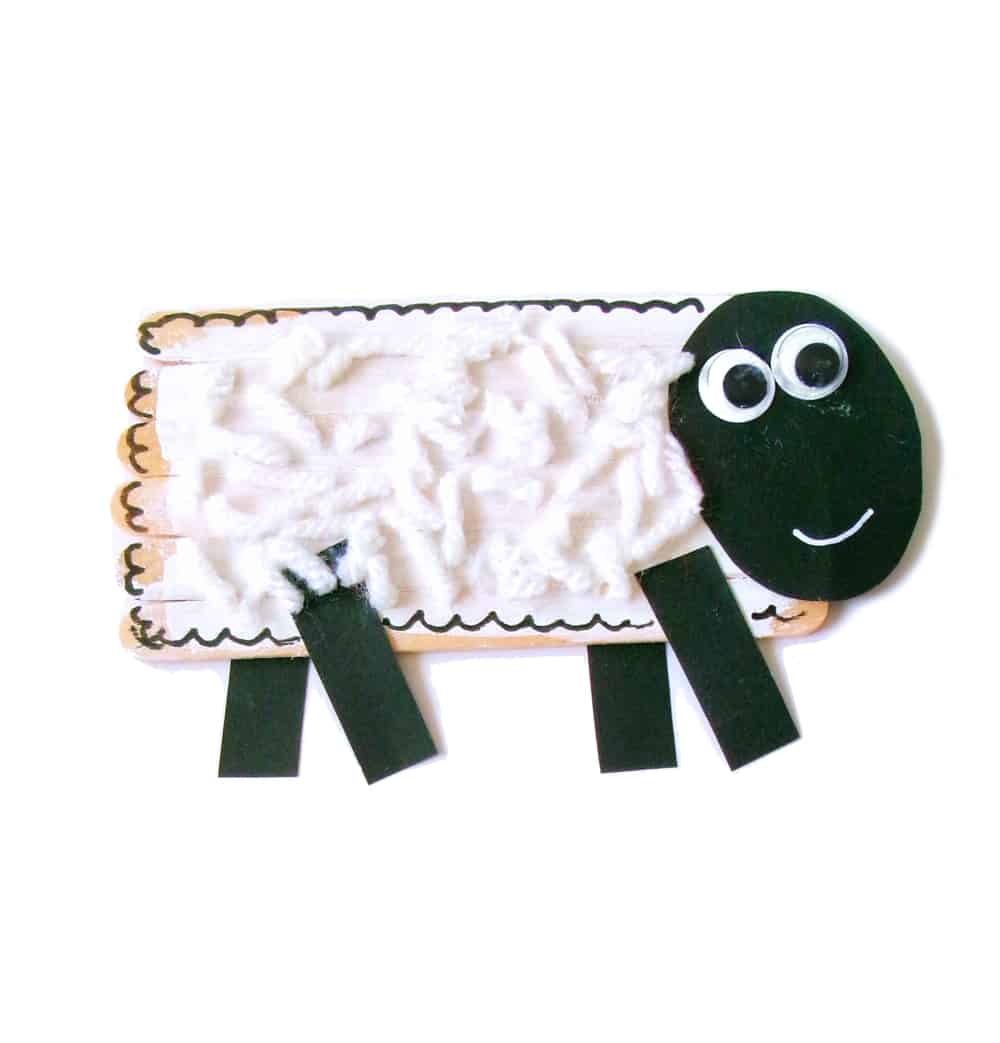 Easter Sheep Popsicle Stick Crafts