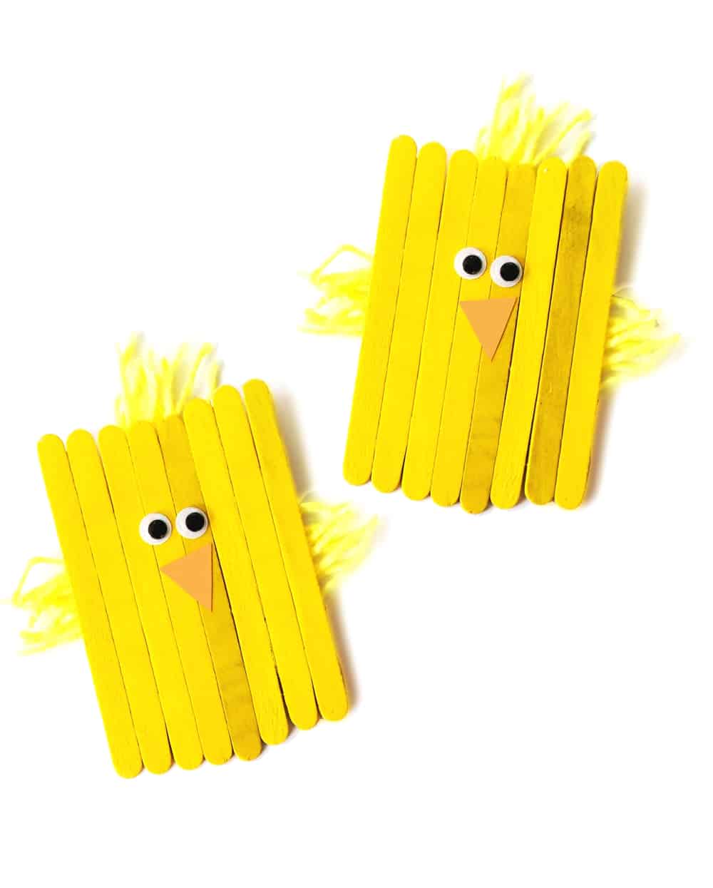 Easter chick Popsicle Stick Crafts