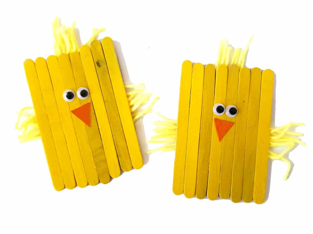 chick easter popsicle sticks 