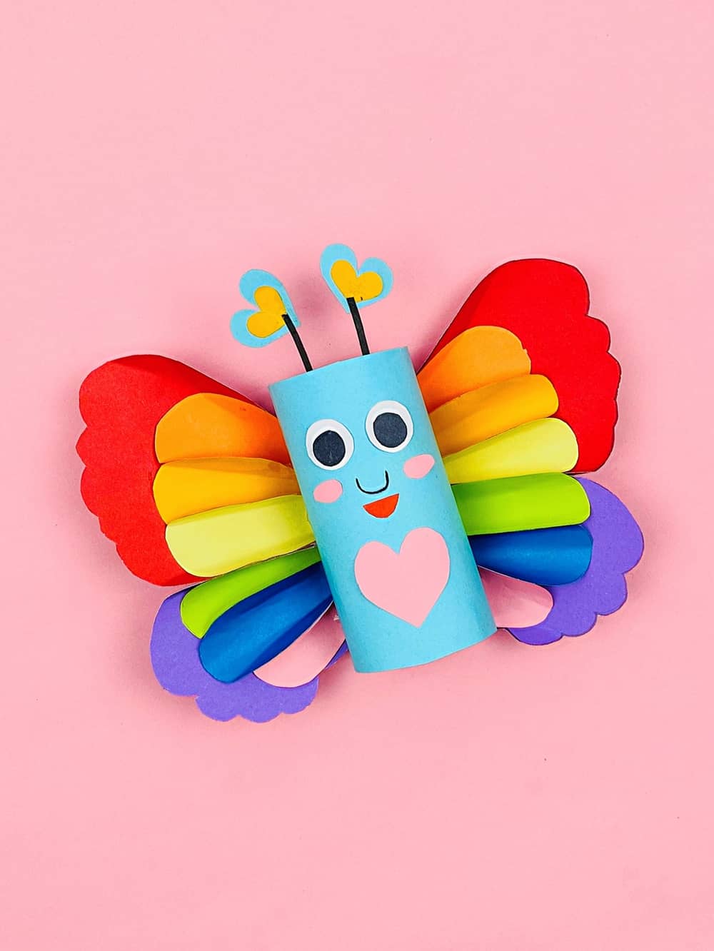 Rainbow Toilet Paper Roll Butterfly