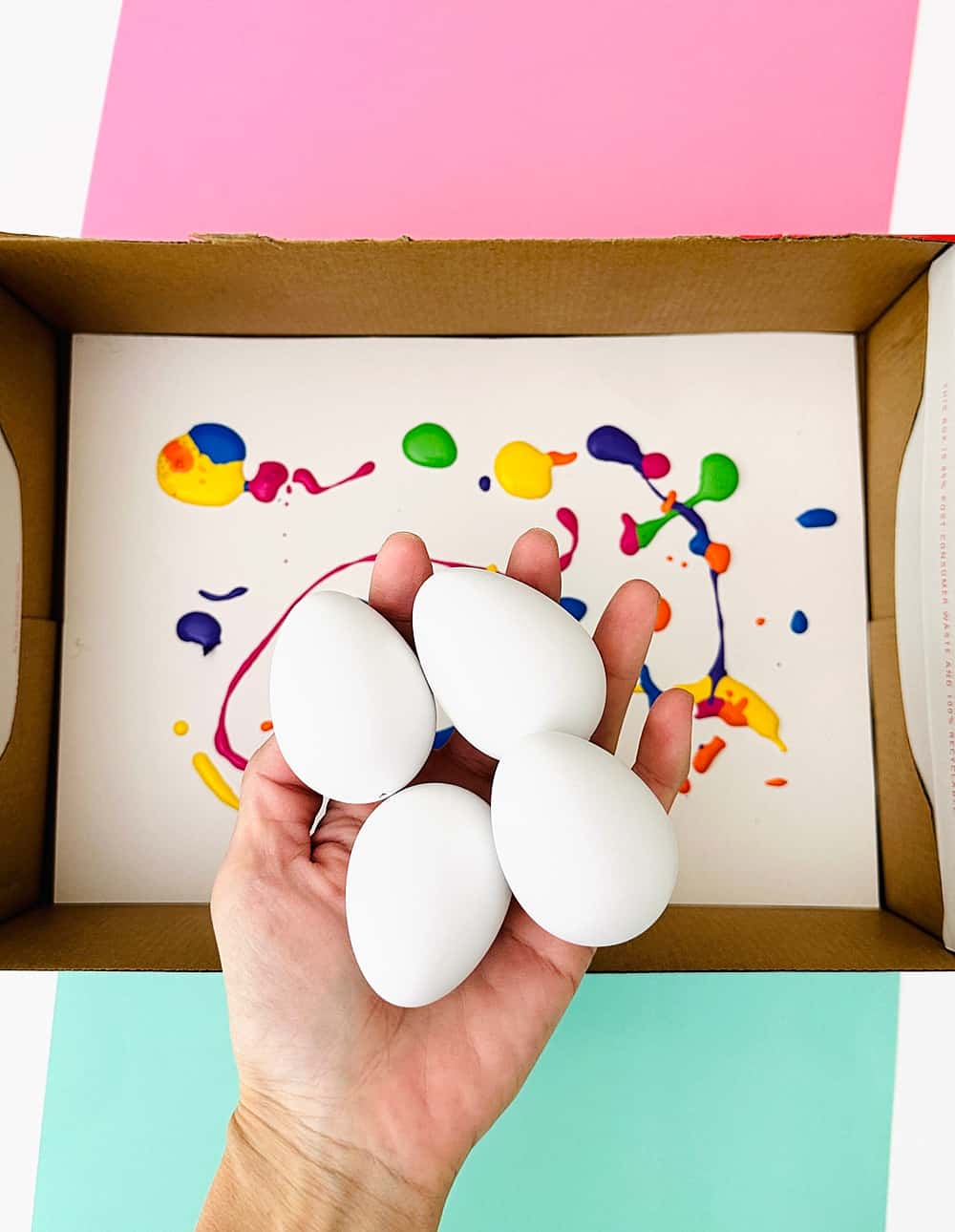 Cardboard Box Egg Painting