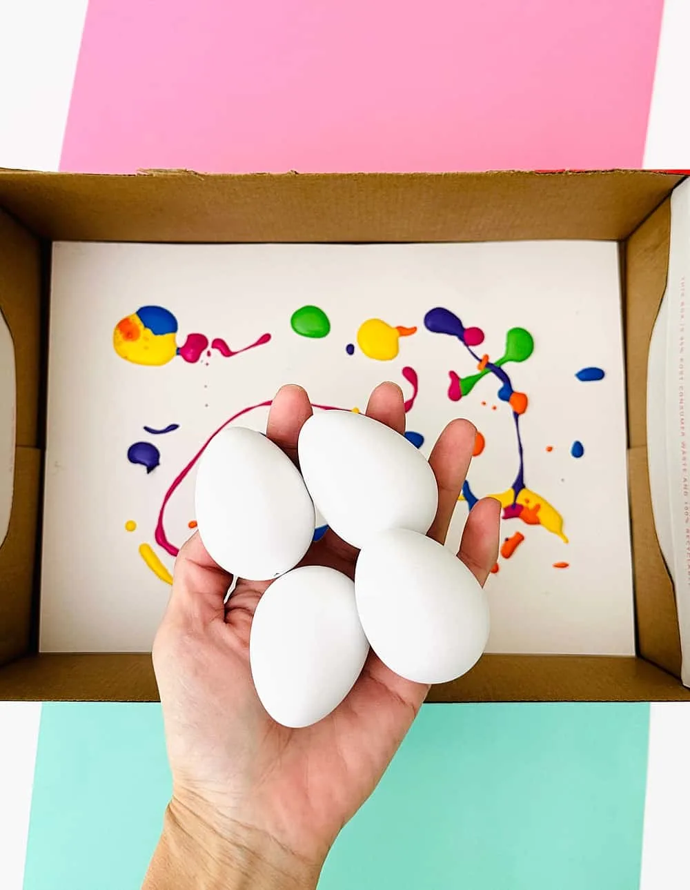 Cardboard Box Egg Painting