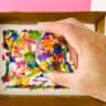 cardboard easter egg painting