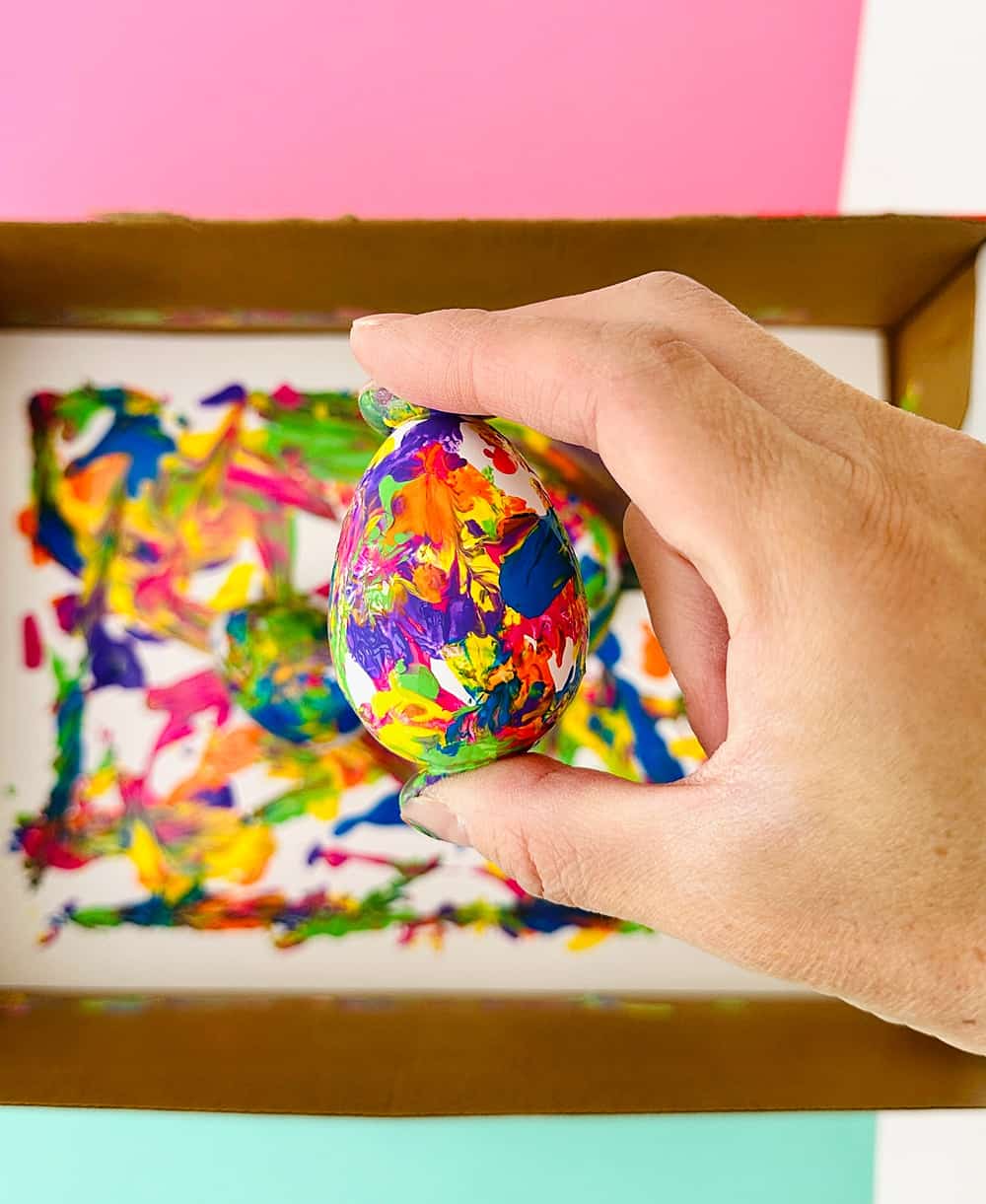 Cardboard Box Egg Painting