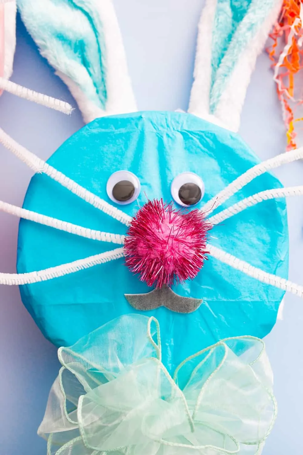 paper plate Bunny Lollipop Craft