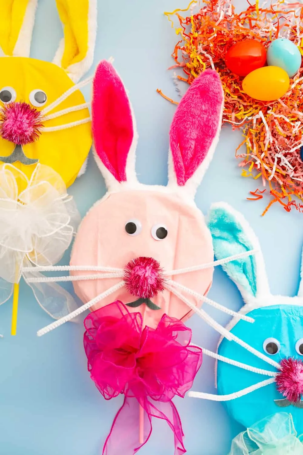 tissue paper bunny lollipops