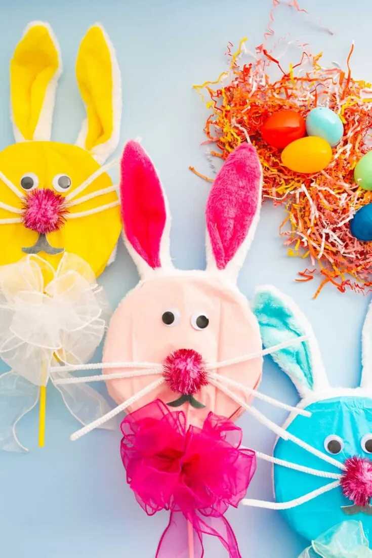 Tissue Paper Bunny Lollipops