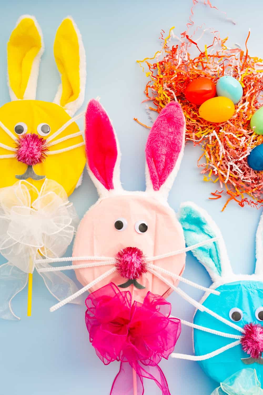 Tissue Paper Bunny Lollipop Craft