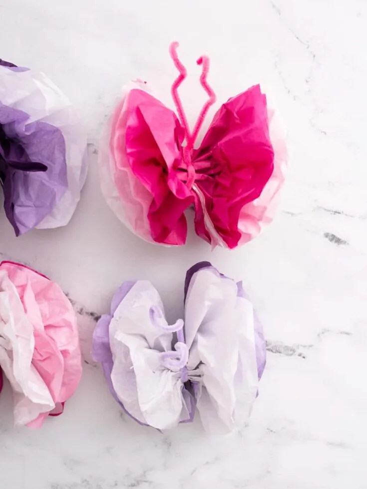 DIY Tissue Paper Butterflies