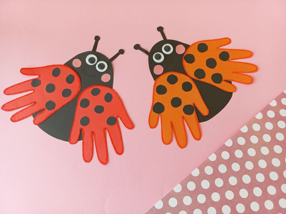 Handprint Ladybug Craft