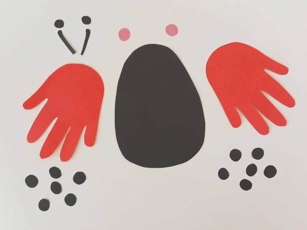 Handprint Ladybug Craft