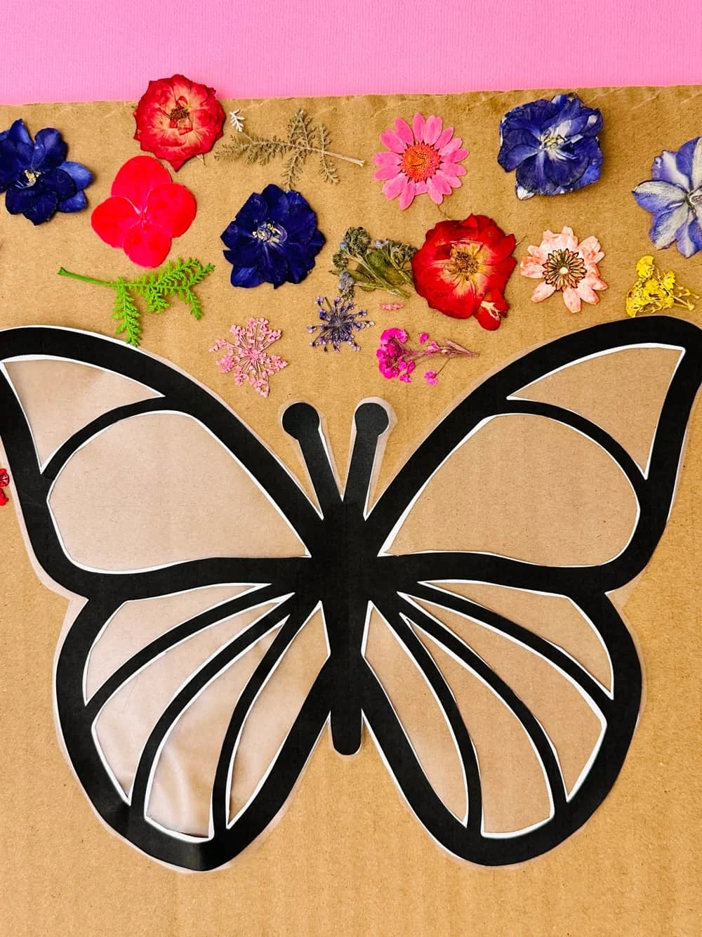 Pressed Flower Butterfly Craft