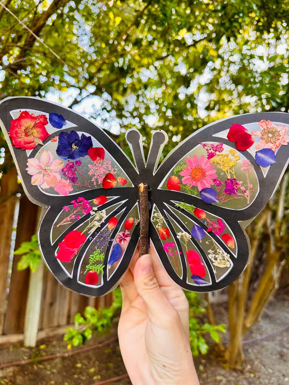 Pressed Flower Butterfly Craft