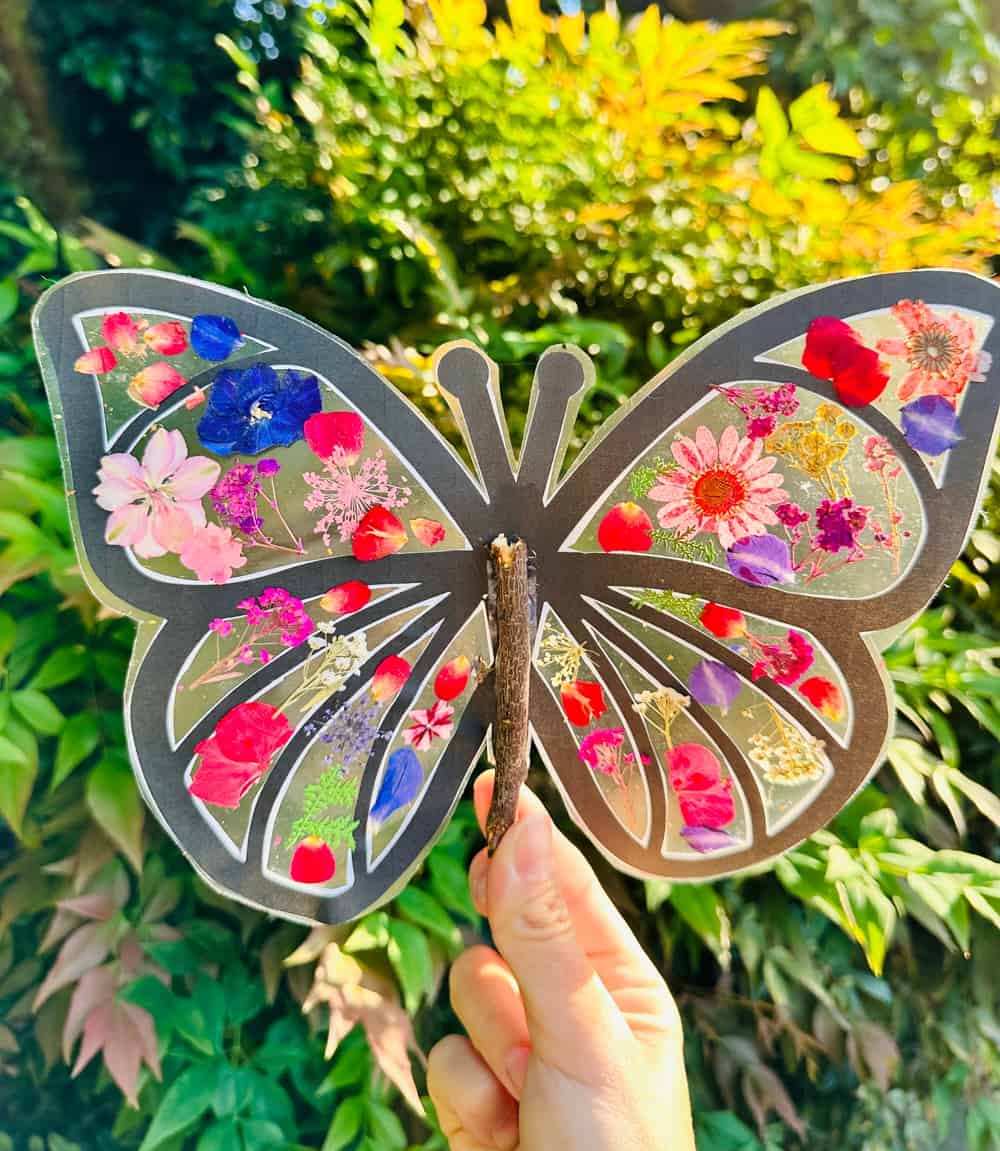 Pressed Flower Butterfly Craft