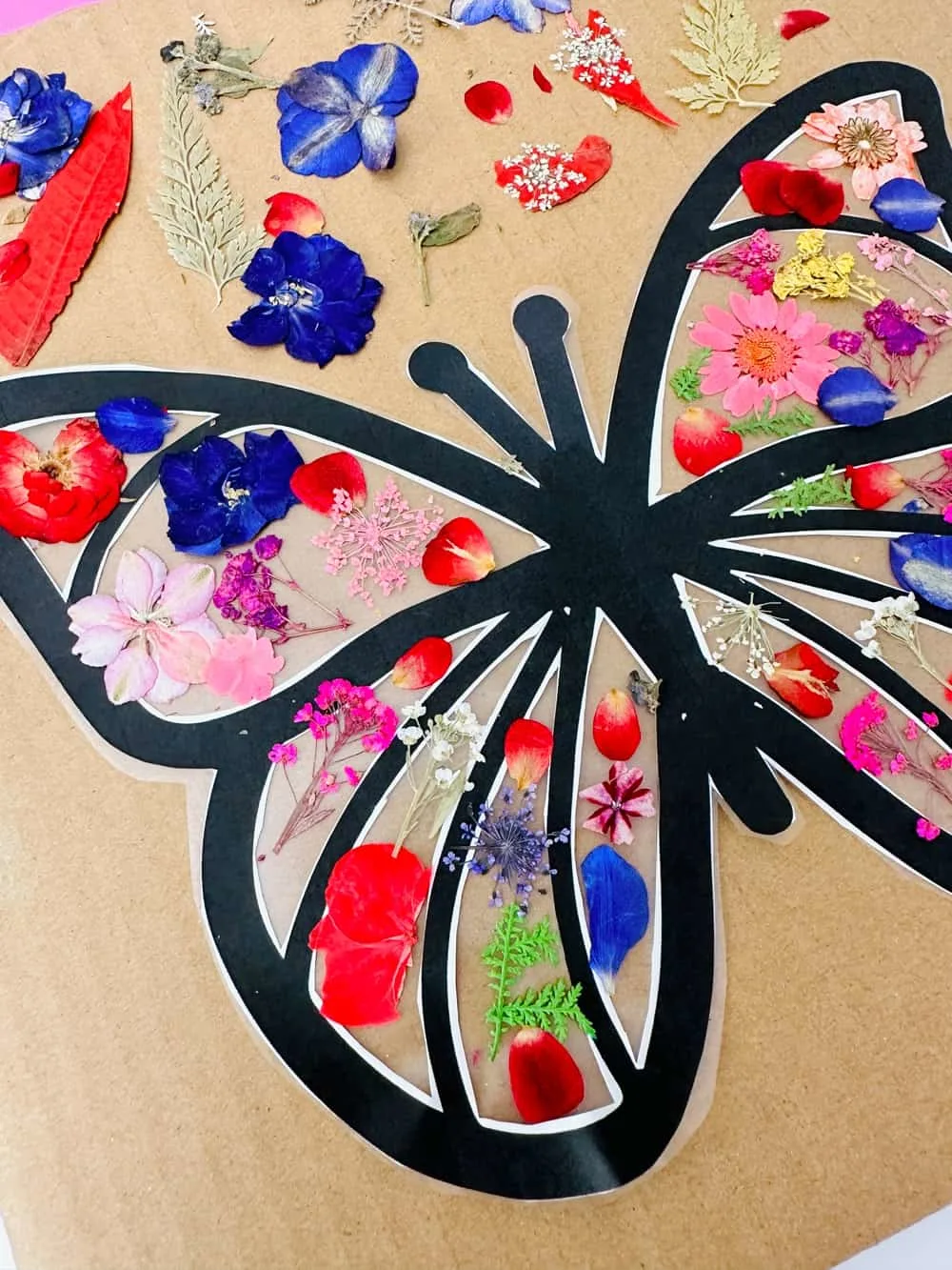 Pressed Flower Butterfly Craft