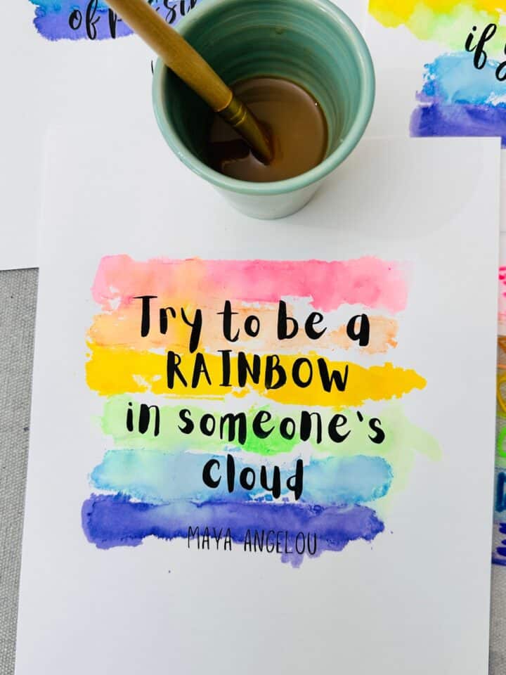 How to Create Easy Watercolor Word Art