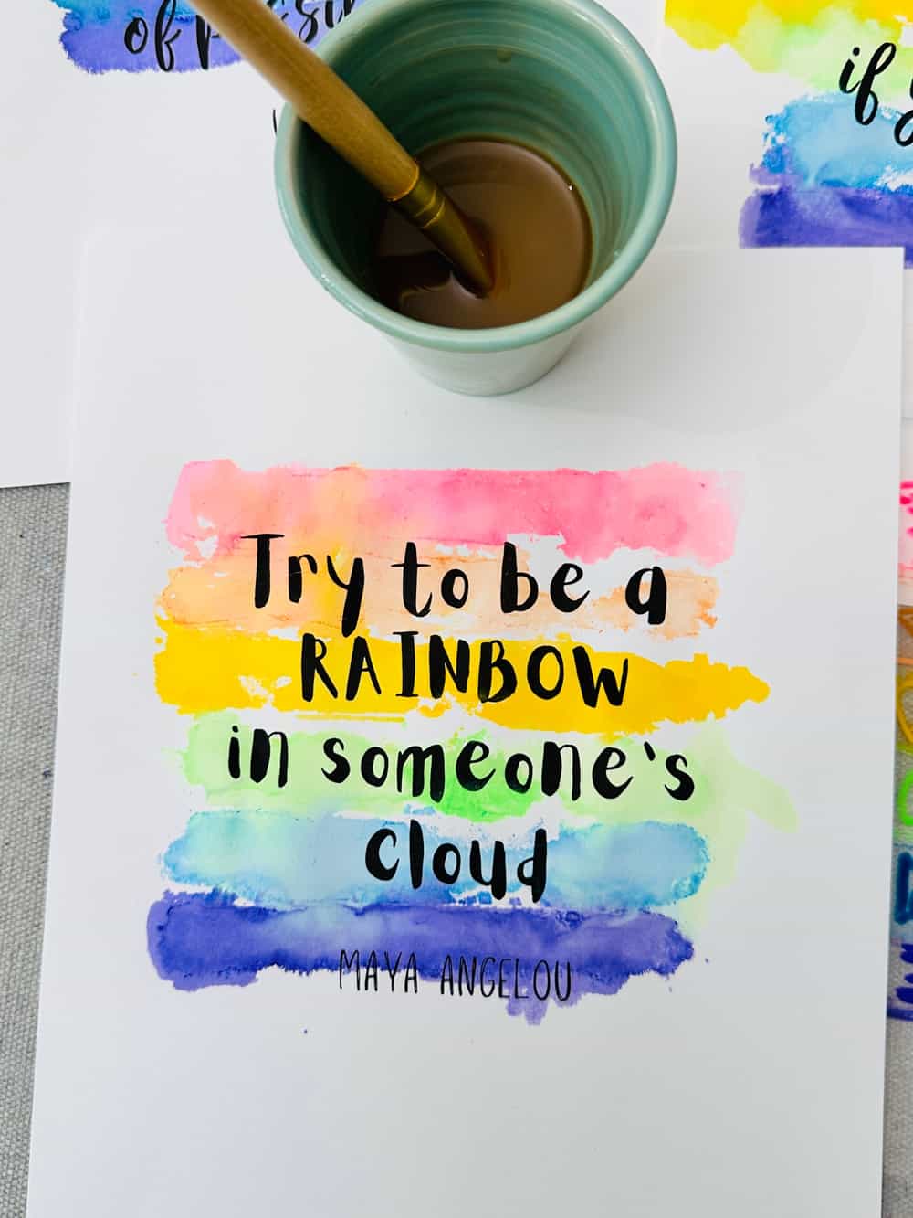 Watercolor Word Art