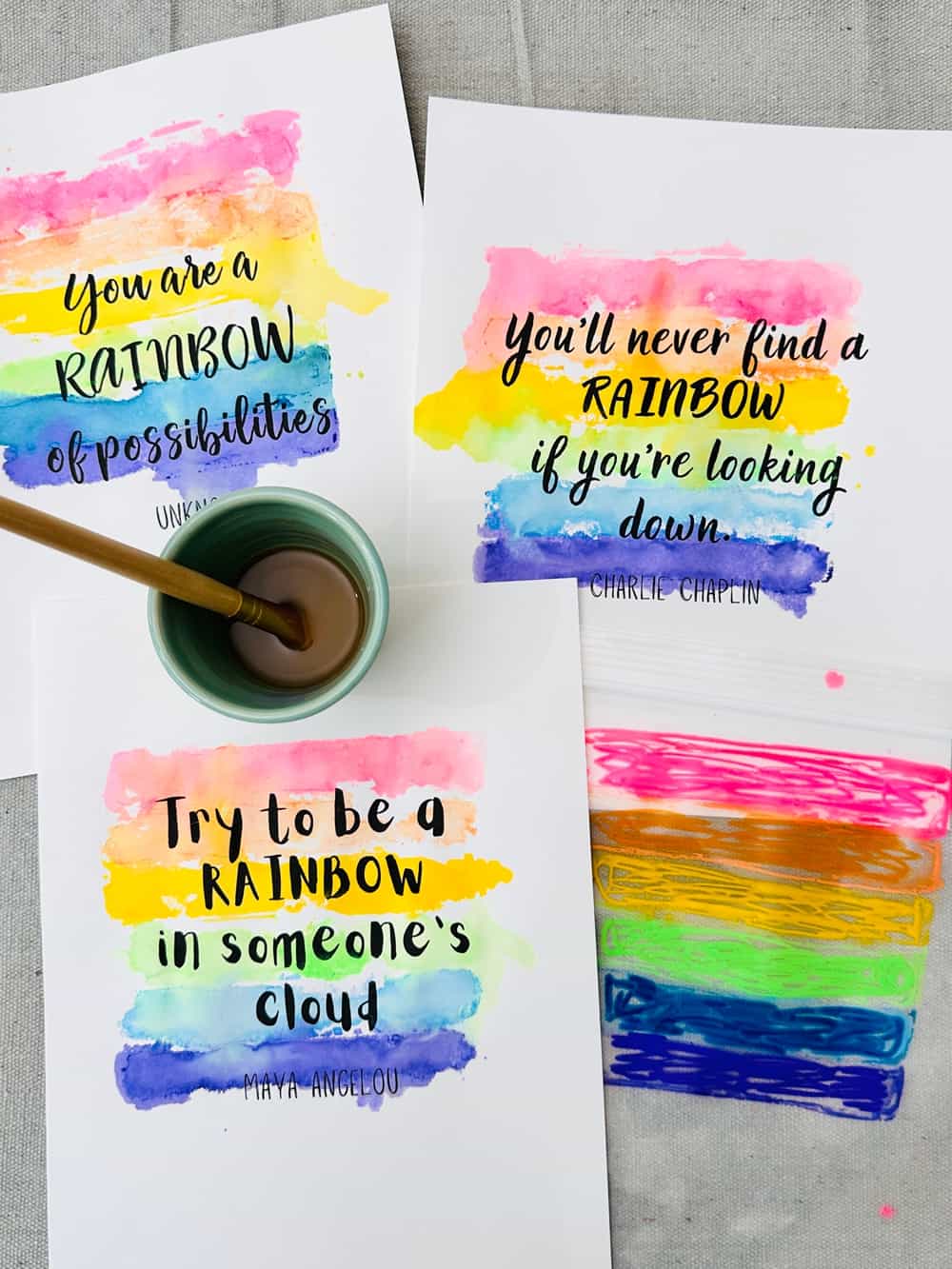 Watercolor Word Art