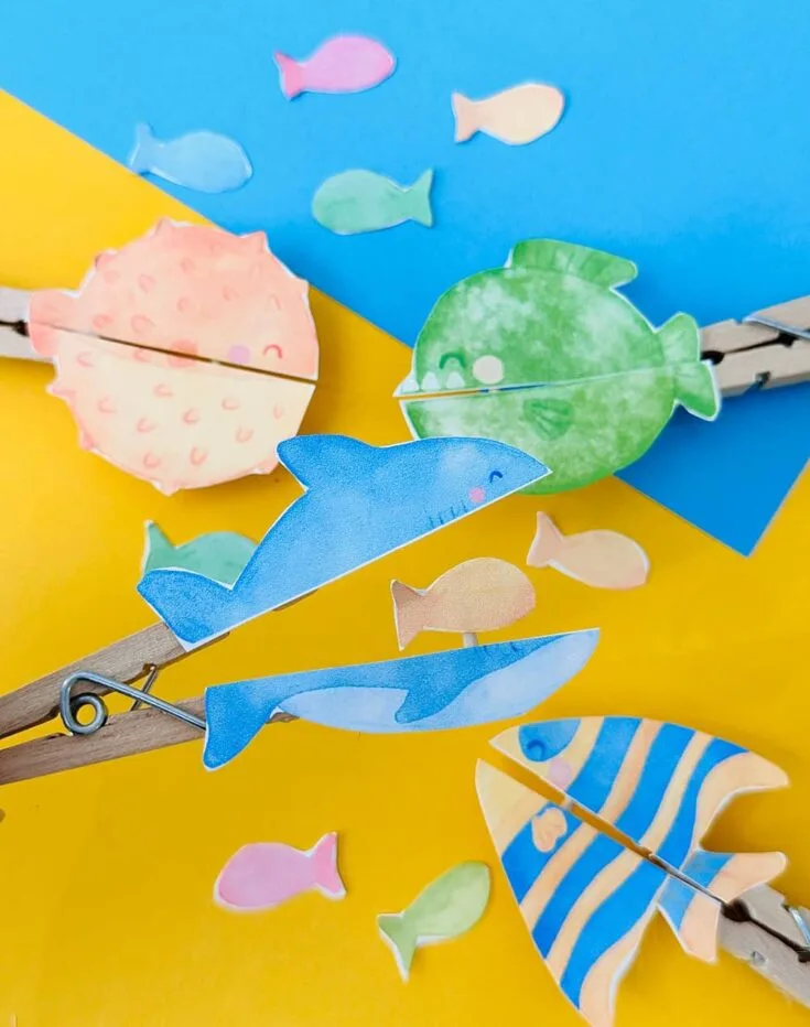 fish clothespin craft