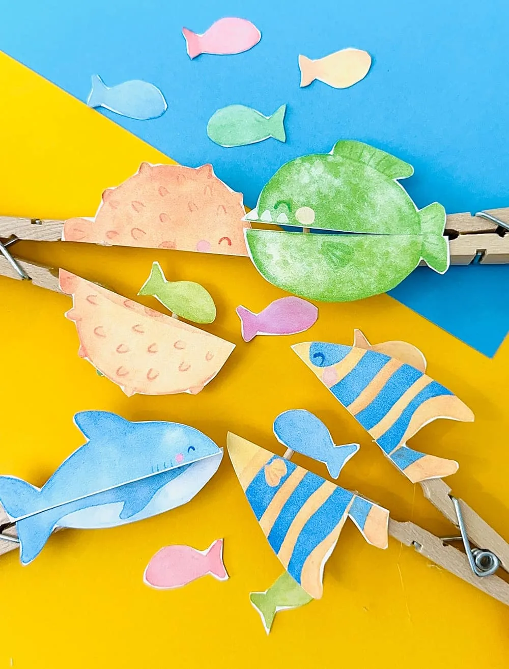 fish clothespin craft 