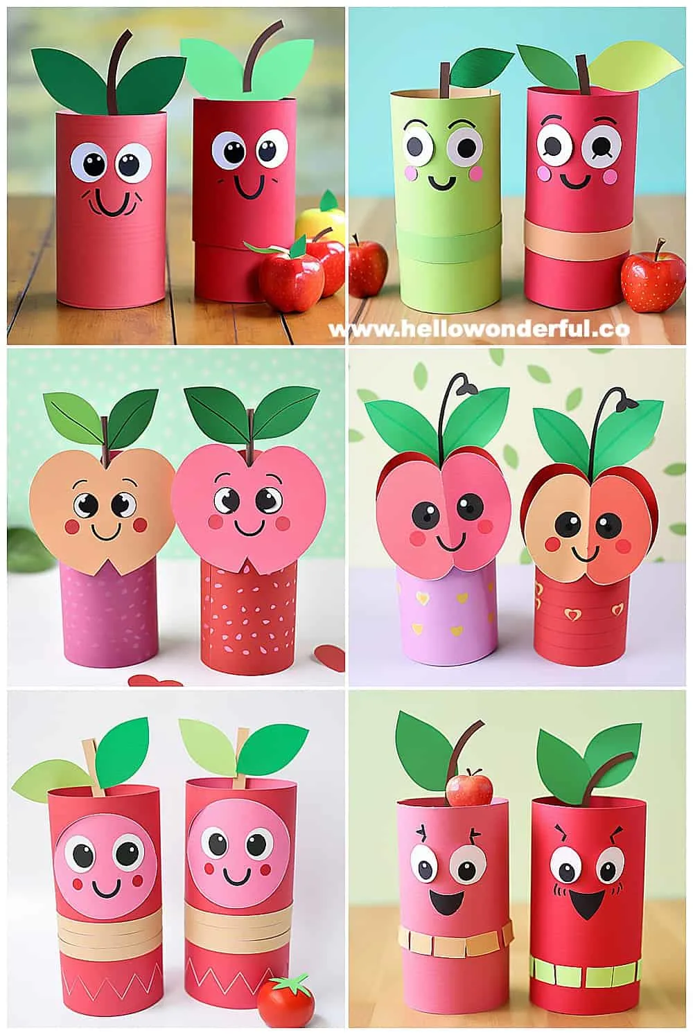 Apple Paper Tube Craft