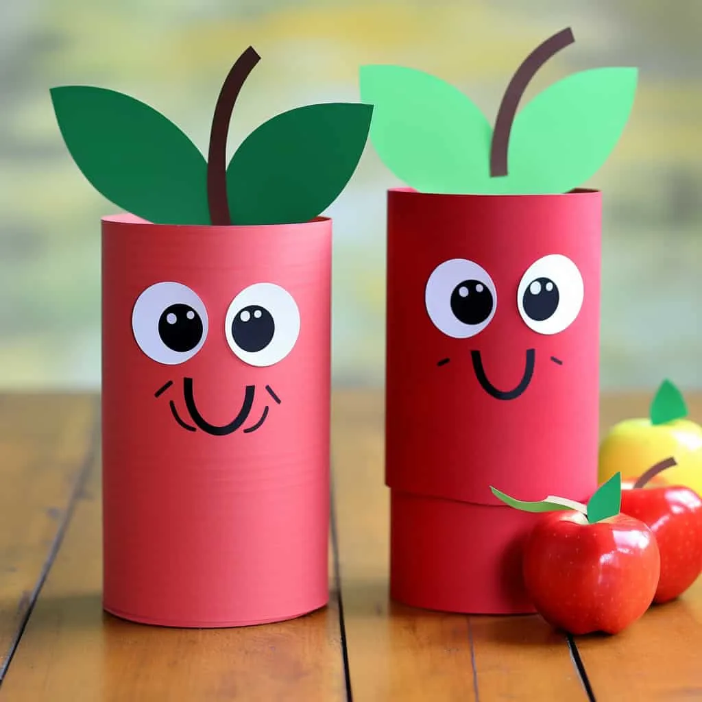 Apple Paper Tube Craft