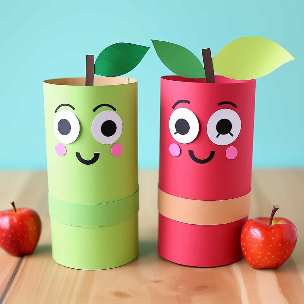 Apple Paper Tube Craft