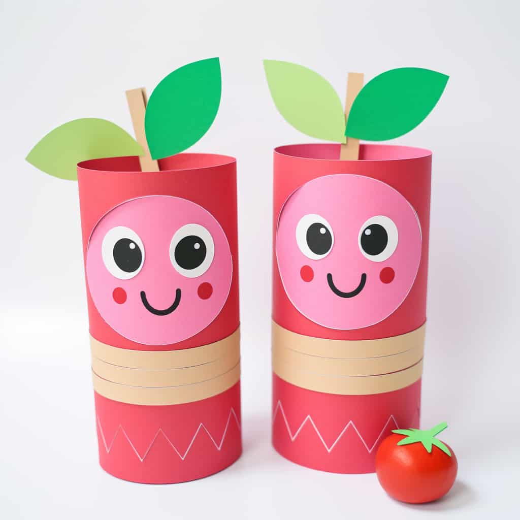 Apple Paper Tube Craft