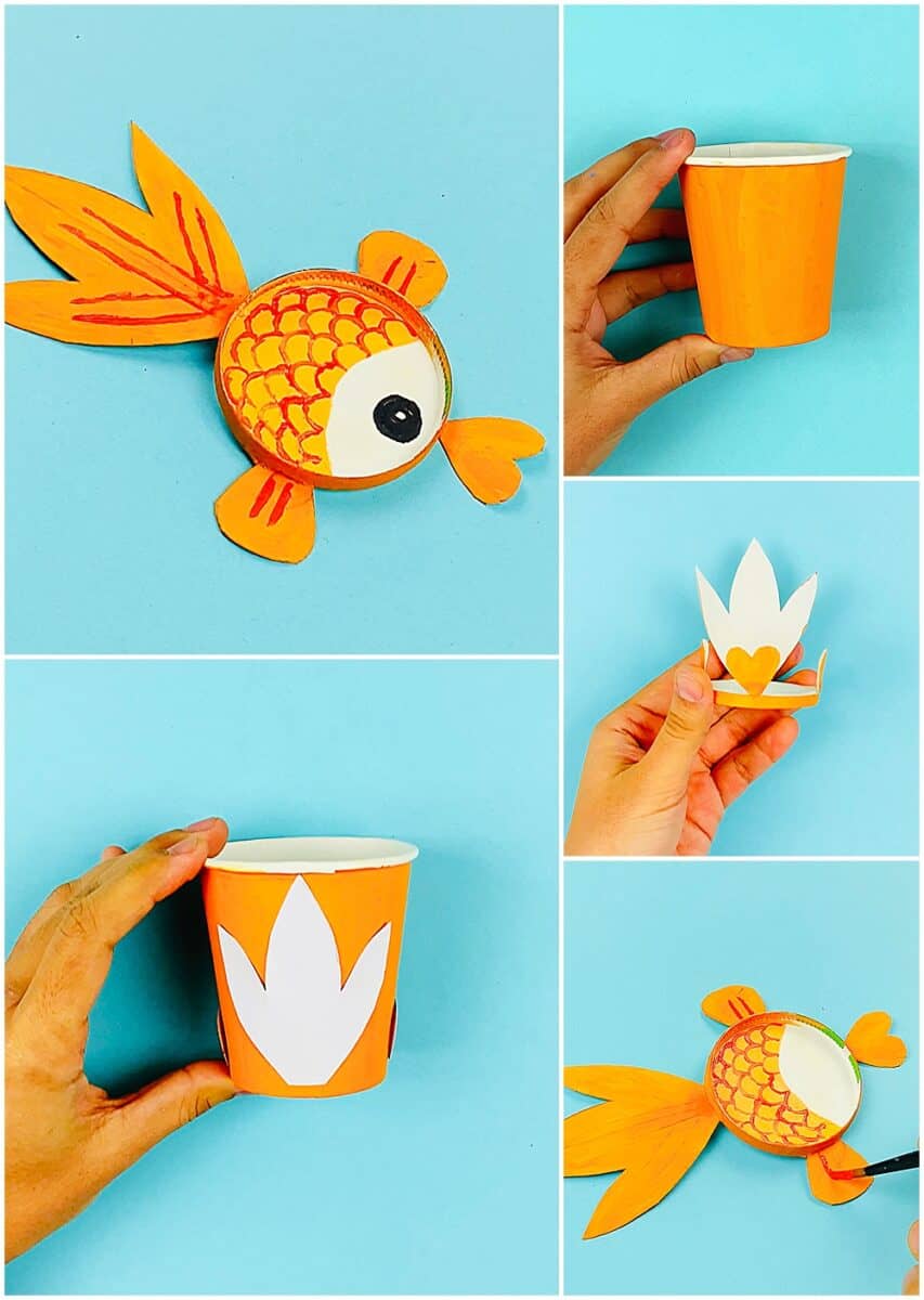 Paper Cup Fish Craft With Free Template
