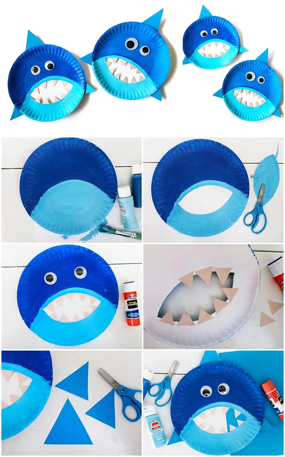  Paper Plate Shark Craft 