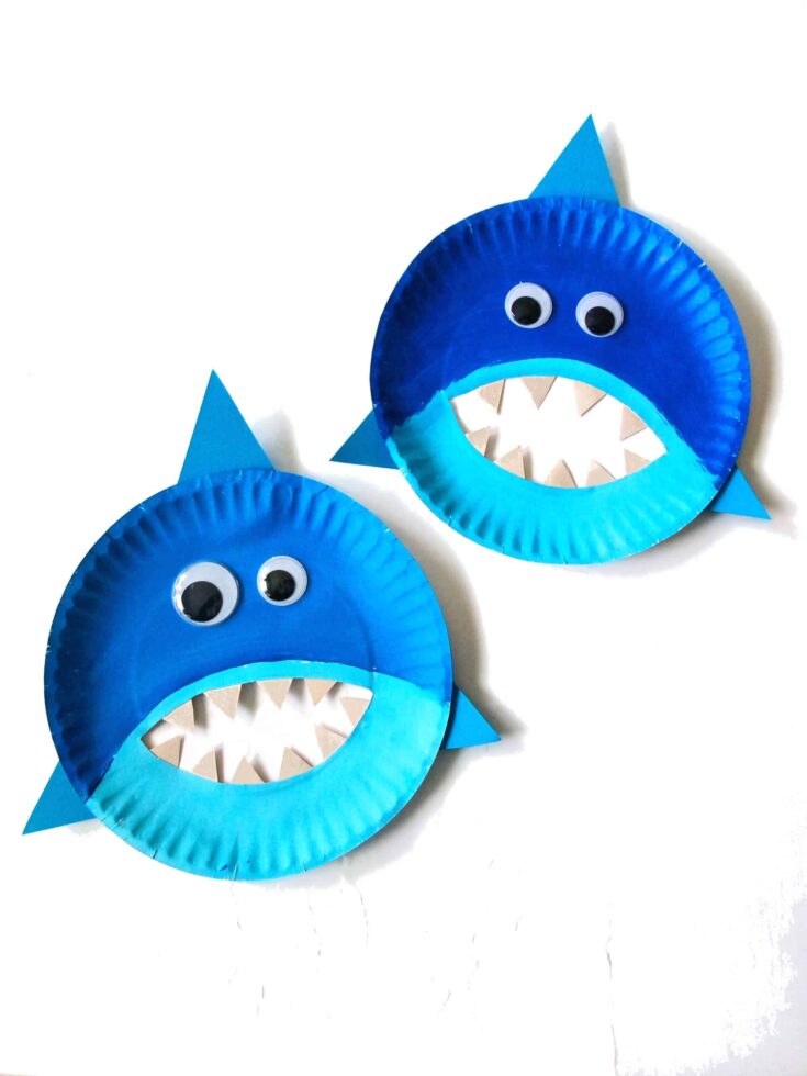 shark paper plate craft