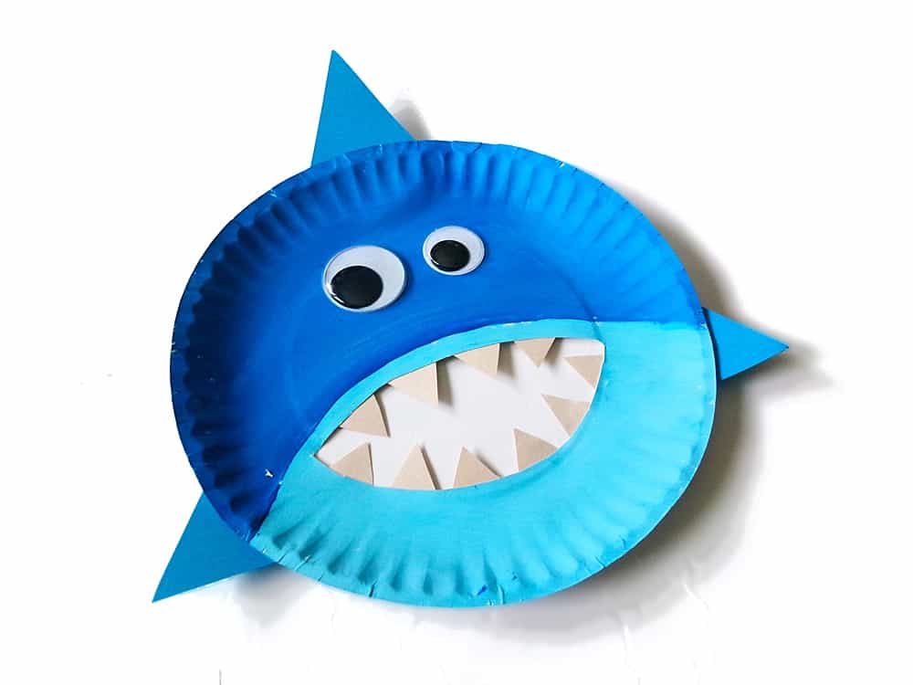  Paper Plate Shark Craft 