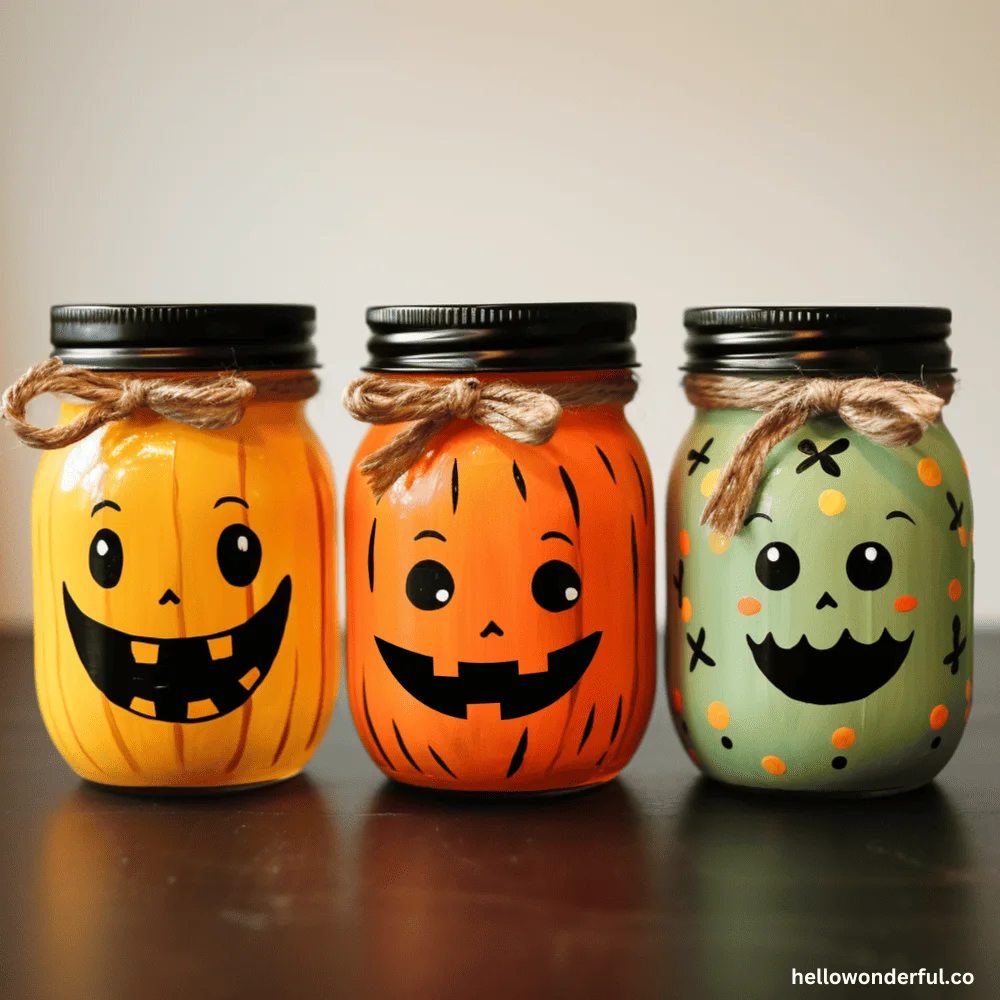 Halloween Mason jars