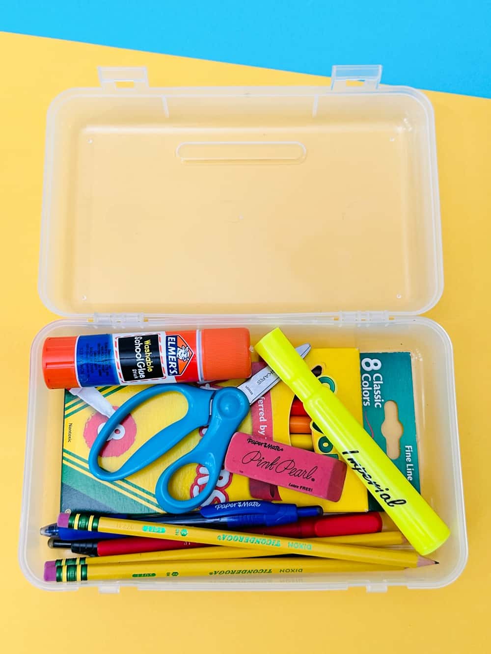 family photo in pencil box back to school idea