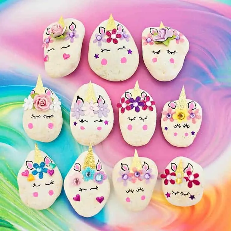 unicorn painted rocks