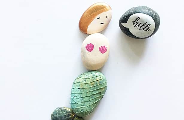 mermaid painted rocks