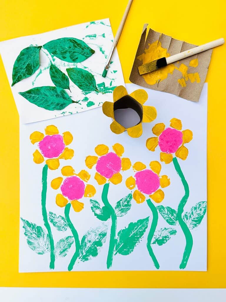 Make This Adorable Paper Tube Flower Art