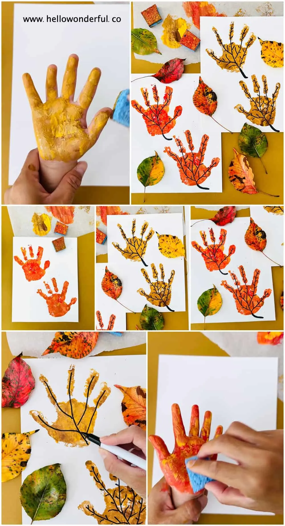 Fall Leaf Handprint Art for Kids