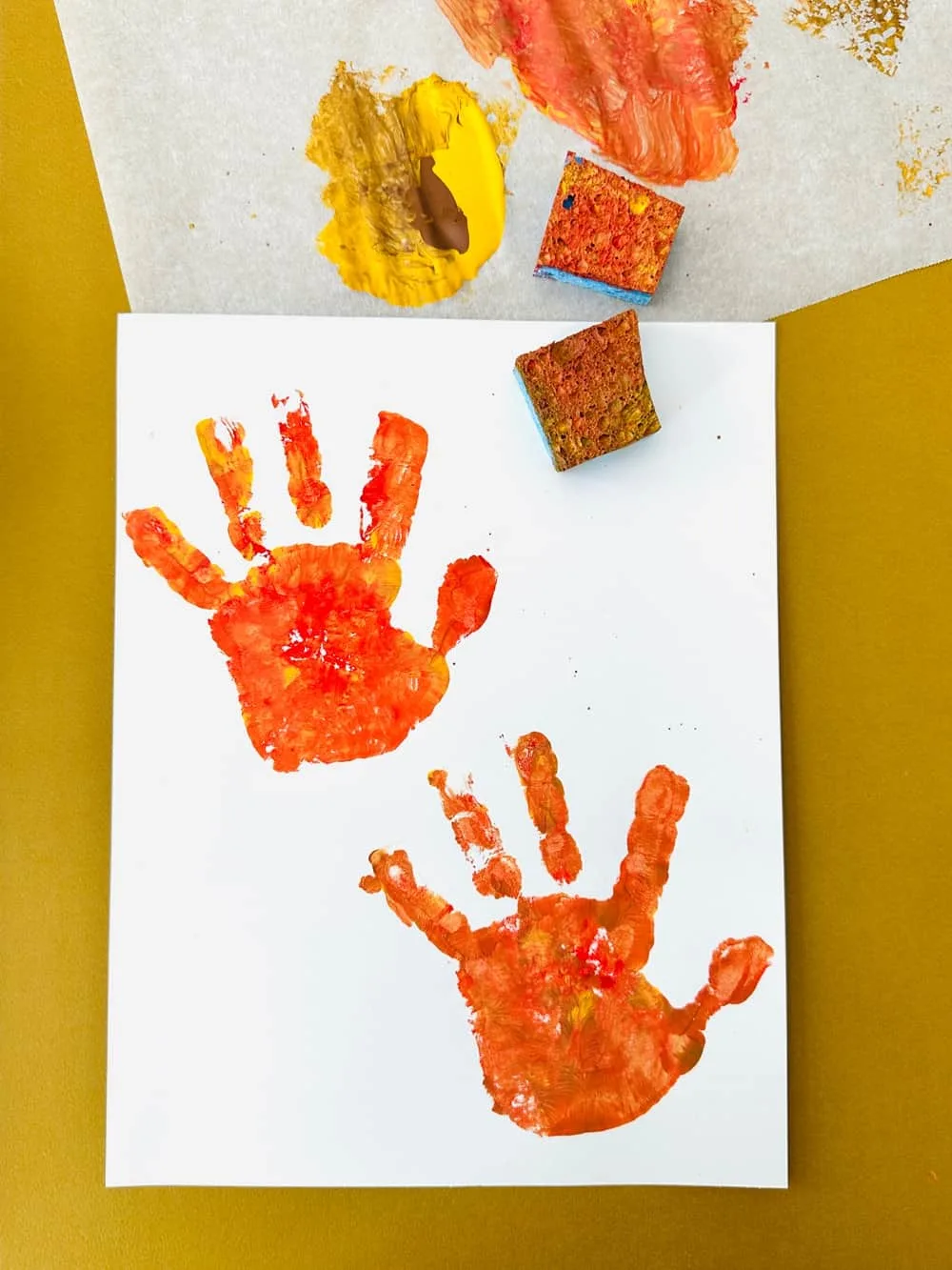Fall Leaf Handprint Art for Kids