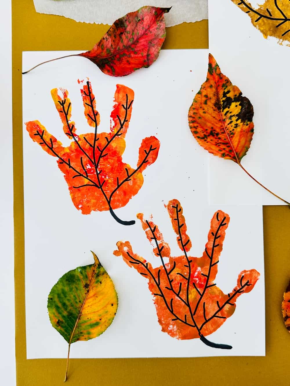 Fall Leaf Handprint Art for Kids