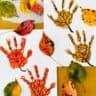 Fall Leaf Handprint Art