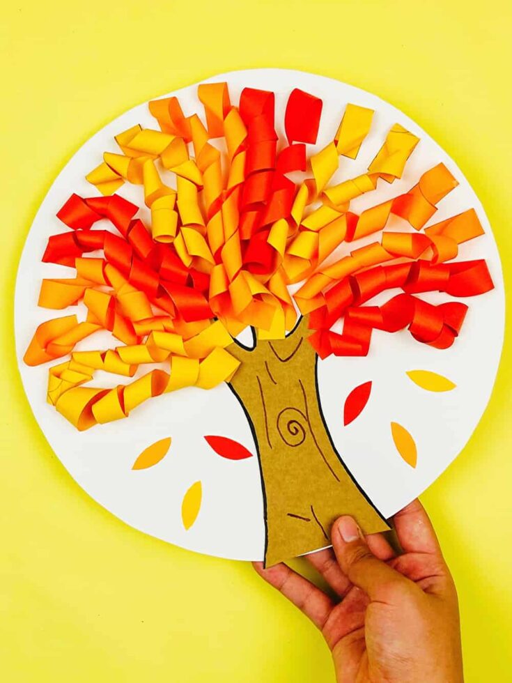 Create a Cute Fall Paper Tree Craft With Printable Template