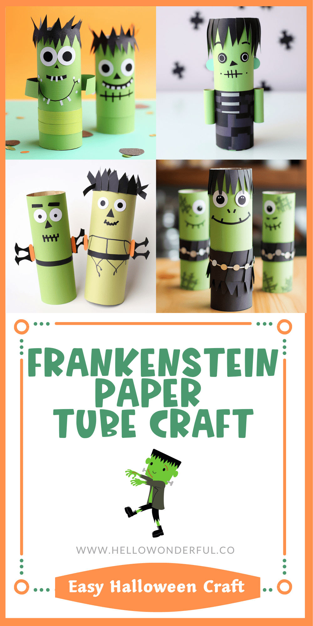 frankenstein paper tube craft