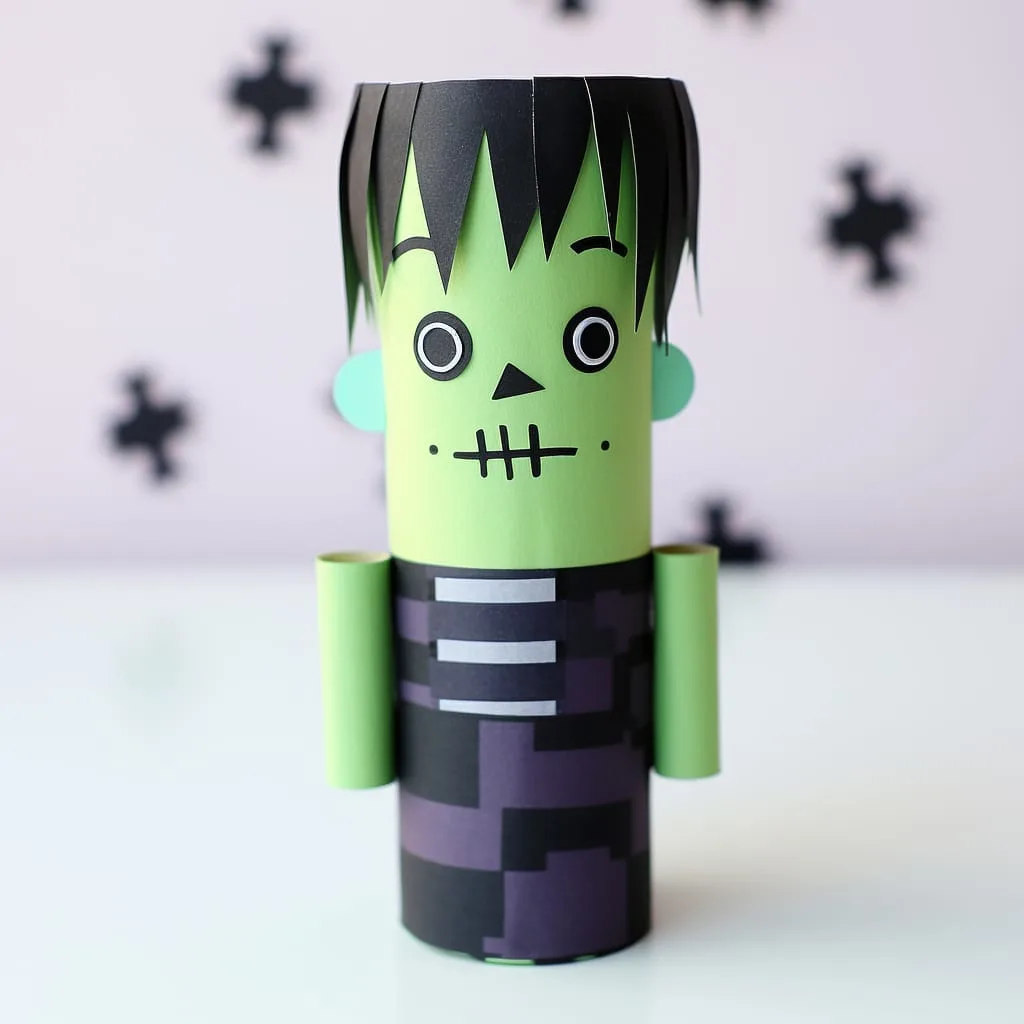 DIY Frankenstein Paper Tube Craft