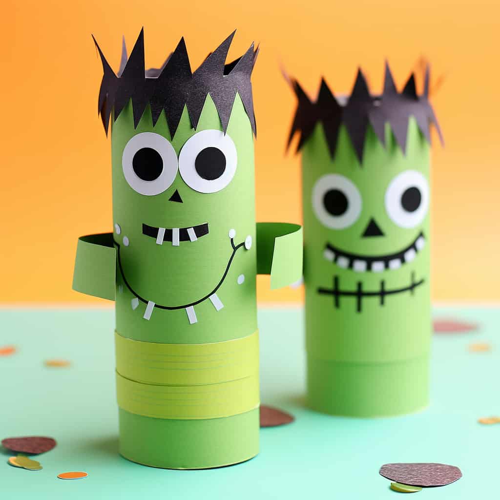 DIY Frankenstein Paper Tube Craft