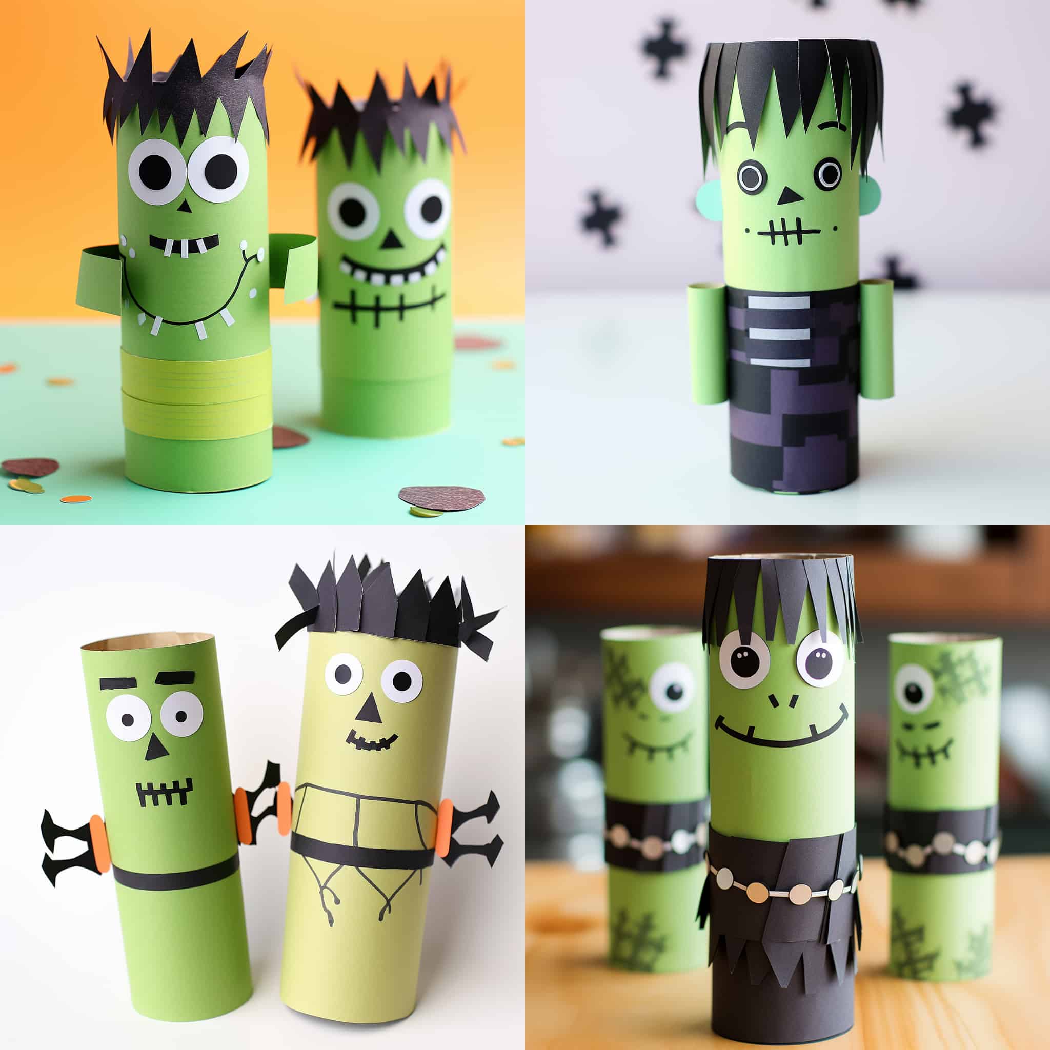 frankenstein paper tube craft