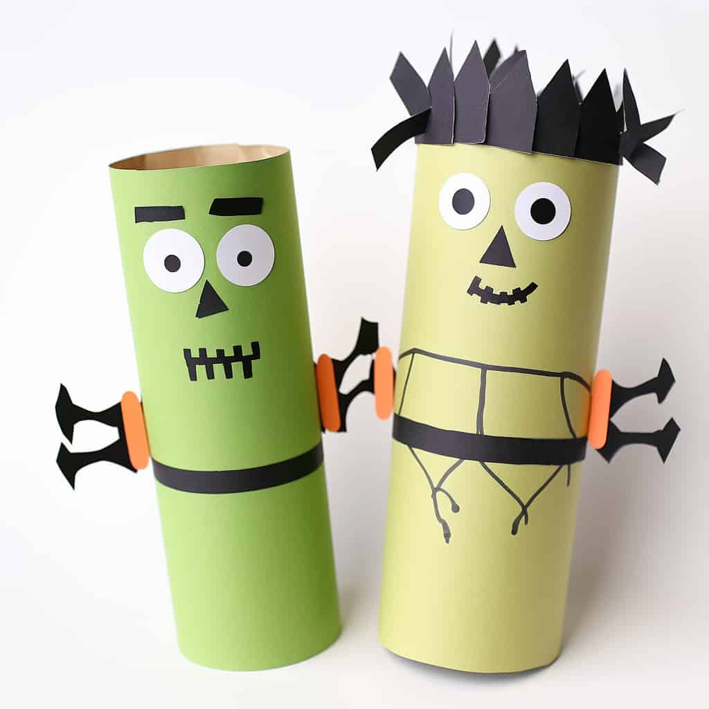 DIY Frankenstein Paper Tube Craft